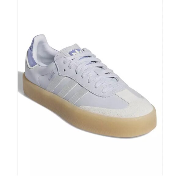 Adidas Sambae Halo Blue White Metallic Leather Sneaker Shoe Size 7 NEW WITH TAG - Picture 4 of 6